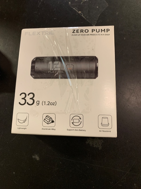 Photo 1 of FLEXTAILGEAR Zero Pump Air Pump for Inflatables, 1.2 oz Ultra-Mini Electric air Pump Portable Air Mattress Pump, Rechargeable Air Pump for Pool Floats Air Bed Air Mattress