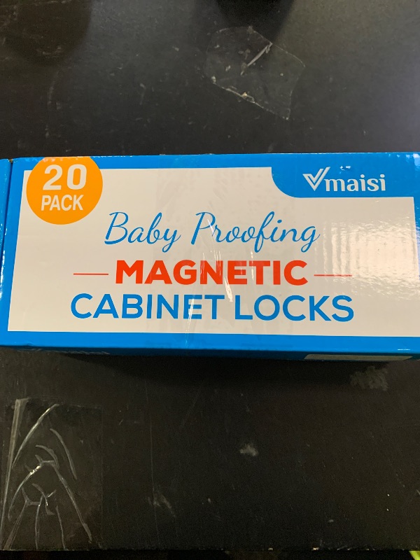 Photo 1 of 20 Pack Magnetic Cabinet Locks Baby Proofing - Vmaisi Children Proof Cupboard Drawers Latches - Adhesive Easy Installation