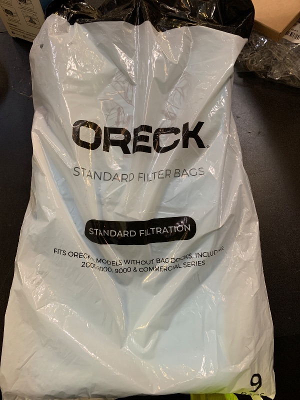 Photo 1 of Oreck Commercial XL Vacuum Cleaner Bags, Pack of 9, Single-Wall Filtration, Disposable, Fights Odors, Oreck Vacuum Cleaner Bags for Use in Upright Vacuums