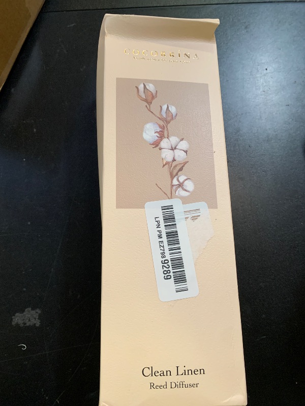 Photo 1 of Cocorrína Reed Diffuser Set, Clean Linen 6.7 fl oz Scented Diffuser with Sticks Home Fragrance Reed Diffuser for Bathroom Shelf Decor