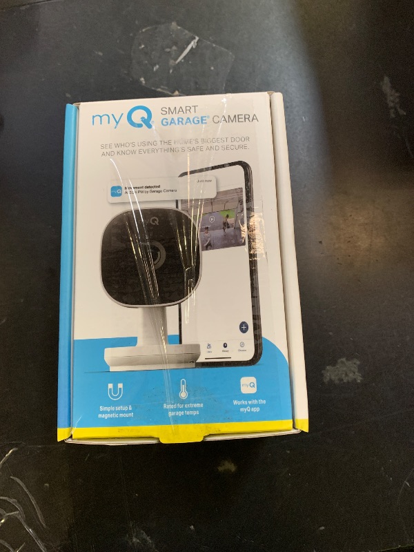 Photo 1 of myQ Smart Garage Security Camera – 1080p HD Video, Night Vision, Motion Detection, Magnetic, Wi-Fi, Two-Way Audio, Smartphone Control