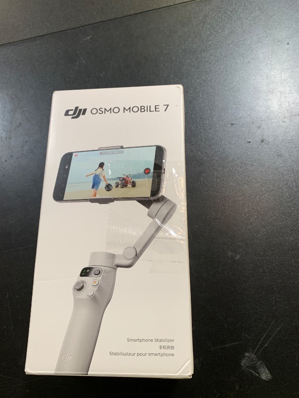 Photo 1 of DJI Osmo Mobile 7 Gimbal Stabilizer for iPhone, Android, Built-in Tripod, Portable Stabilizer for iPhone, Selfie Stick, 3-Axis Phone Gimbal, ActiveTrack 7.0, One-Tap Edit, 10hrs Use, Phone Charging