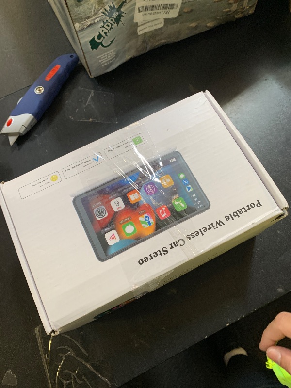 Photo 1 of Portable Wireless with Apple CarPlay and Android Auto Screen for Car, 7" HD Touch Screen Car Stereo with Mirror Link, Bluetooth 5.2, Backup Camera, AUX,FM Transmitter for All Vehicle