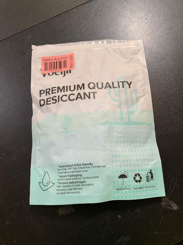 Photo 1 of Vbeijll 5 Gram (50 Pack) Color-Indicating Silica Gel Packets, Premium Food Grade Desiccant - Rechargeable Moisture Absorbers for Food Storage, Electronics, 3D Filament & Safes