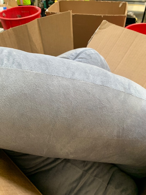 Photo 1 of Pharmedoc Pregnancy Pillows, U-Shape Full Body Pillow -Removable Cover Jumbo Size - Grey - Pregnancy Pillows for Sleeping - Body Pillows for Adults, Maternity Pillow and Pregnancy Must Haves