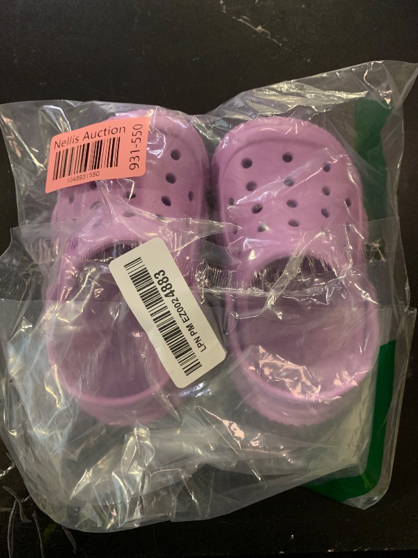 Photo 1 of INMINPIN Baby Clogs Garden Shoes Newborn Infant Lightweight Breathable Beach Pool Sandals Non-Slip Baby Boys Girls Water Shower Summer Shoes Splay Naturally, Purple, 18-24 Months Infant