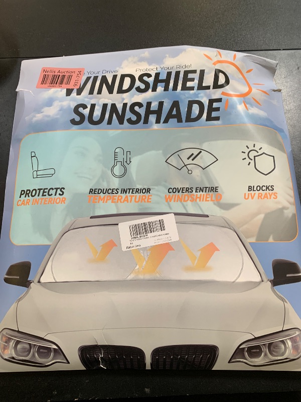 Photo 1 of INSAUTO Foldable Windshield Sun Shade for Tesla Model Y Model 3 2016-2026, Heat & UV Protection Car Sunshade with Storage Bag, Keep Interior Cool & Easy Installation