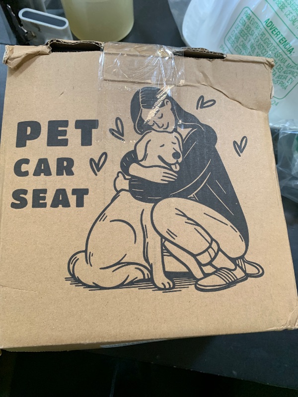 Photo 1 of Center Console Dog Car Seat for Small Dogs,PU Leather Small Dog Car Booster Seat,Washable Foldable with Safe Protection Hooks Adjustable Straps and Storage Pocket Pet Up to 18lbs-Green