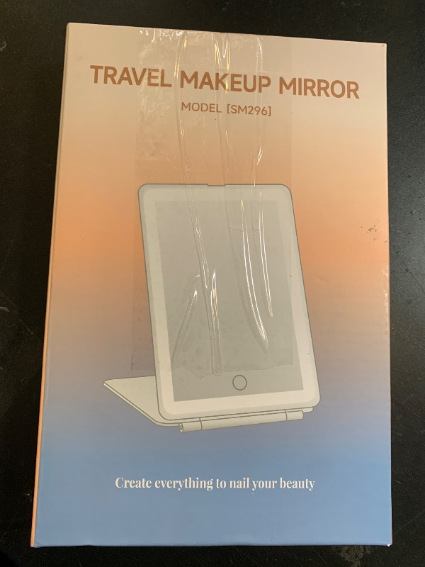 Photo 1 of FUNTOUCH Rechargeable Travel Makeup Mirror with 72 Led Lights, Portable Lighted Beauty Mirror, 3 Color Lighting, Dimmable Touch Screen, Tabletop LED Folding Cosmetic Vanity Mirror
