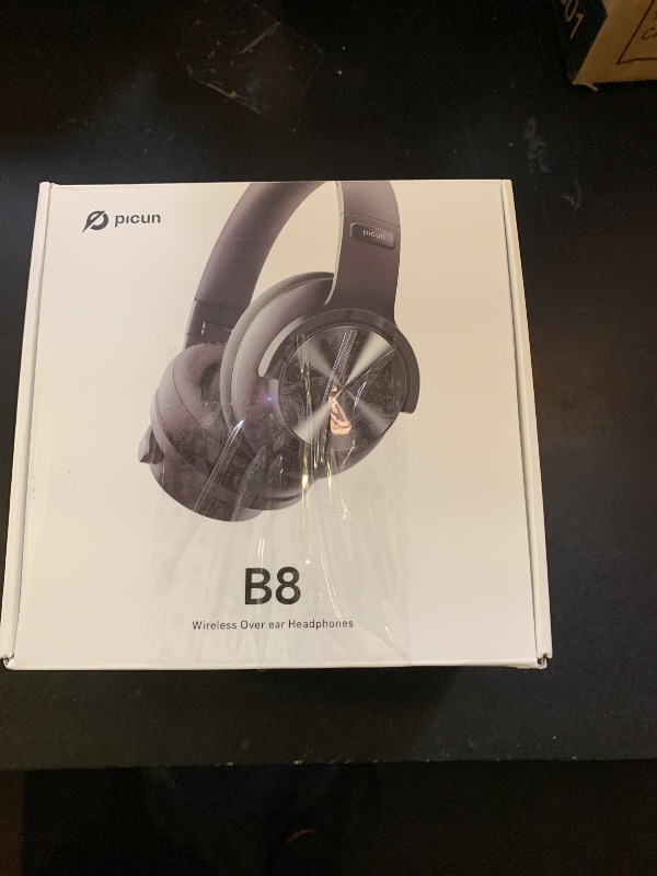 Photo 1 of Picun B8 Bluetooth Headphones, 120H Playtime Headphone Wireless Bluetooth with 3 EQ Modes, Low Latency, Hands-Free Calls, Over Ear Headphones for Travel Home Office Cellphone PC Black