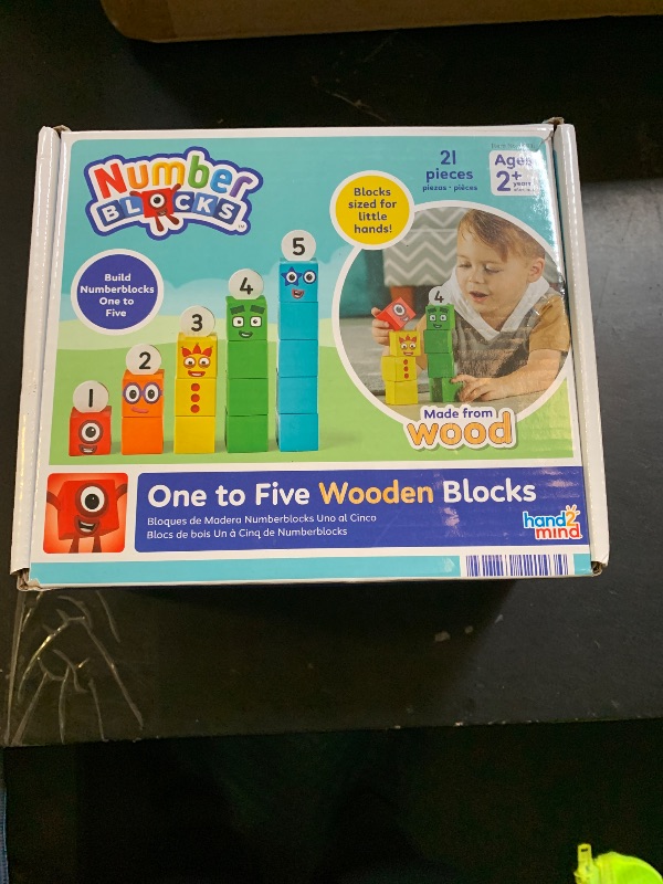 Photo 1 of hand2mind Numberblocks One to Five Wooden Blocks, Wood Building Blocks for Toddlers 2-4 Years, Stacking Toys, Montessori Math Materials, Color Sorting Daycare Toys, Preschool Learning Activities