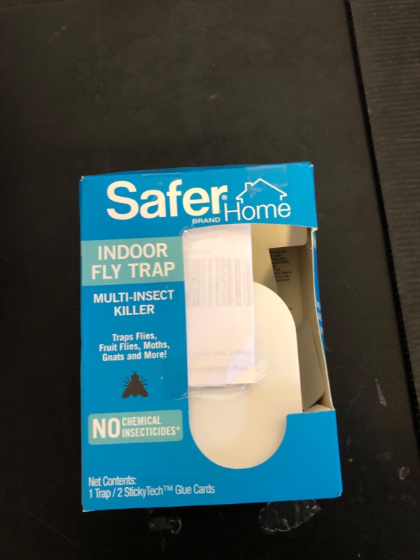 Photo 1 of Safer Home Indoor Plug-In Fly Trap - SH502 - Effective Fruit Fly Traps for Indoors, Gnat Traps for House Indoor, 400 Sq Ft Protection - Style: 1 Device + 2 Glue Cards
