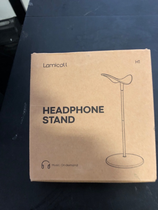 Photo 1 of Lamicall Headphone Stand, Desktop Headset Holder - Desk Earphone Stand, for All Headsets Such as Airpods Max, HyperX Gaming Headphones, Beats/Sennheiser Music Headphones - Black