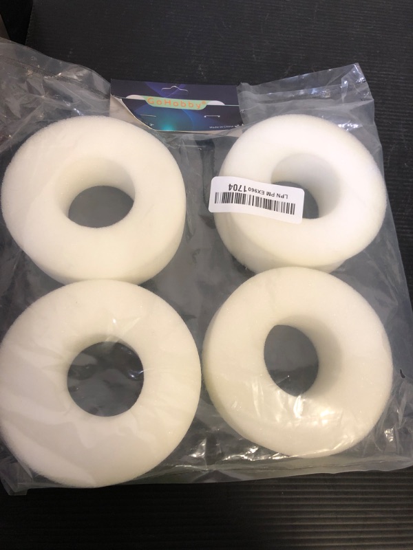 Photo 1 of GoHobby 1.9 Tire Foam RC Crawler 1.9 Dual Stage Foam Inserts for Axial SCX10 90046 TRX4 Rock Crawler 1.9 Inch Wheel Tires, Set of 4