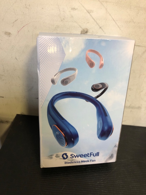 Photo 1 of SWEETFULL Portable Neck Fan 360° Cooling Bladeless Personal Fan | No Hair Twisting - 4000mAh USB Rechargeable Wearable Fan for Travel, Birthday Gifts for Men, Women, Mom, and Dad