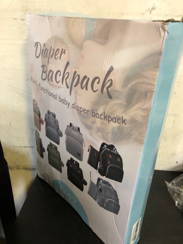 Photo 1 of DERJUNSTAR Diaper Bag Backpack – Large Capacity Baby Diaper Bag with Changing Pad, Waterproof Travel Backpack for Boys & Girls, Multi-Function Baby Bag with USB Charging Port, Black