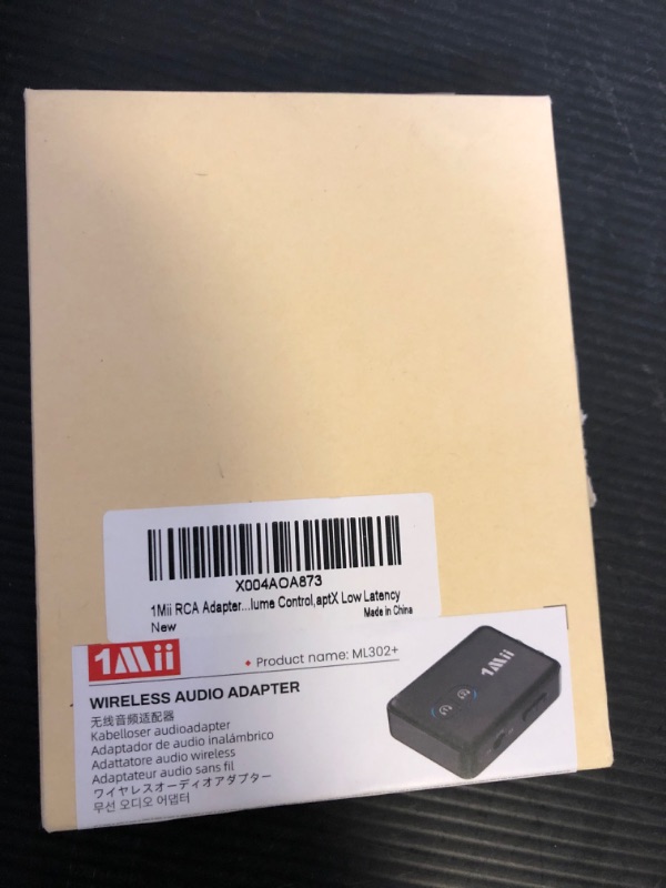 Photo 1 of 1Mii RCA Bluetooth 5.3 Adapter for TV, 3.5mm AUX Bluetooth Transmitter Receiver for 2 AirPods or Headphones, Home Stereo, Speakers, Projector, Treadmills, PC, with Volume Control, aptX Low Latency