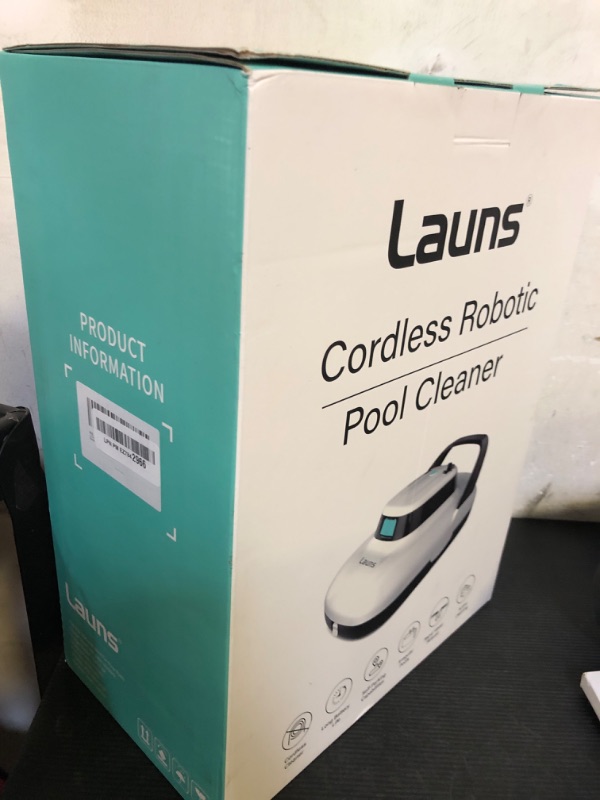 Photo 1 of (2025 Upgrade) Launs S1 Cordless Robotic Pool Cleaner, Dual Motors & Suction Ports Automatic Pool Vacuum Robot Lasts up to 90 Min, Self-Parking Ideal for Above Ground Pools (New)