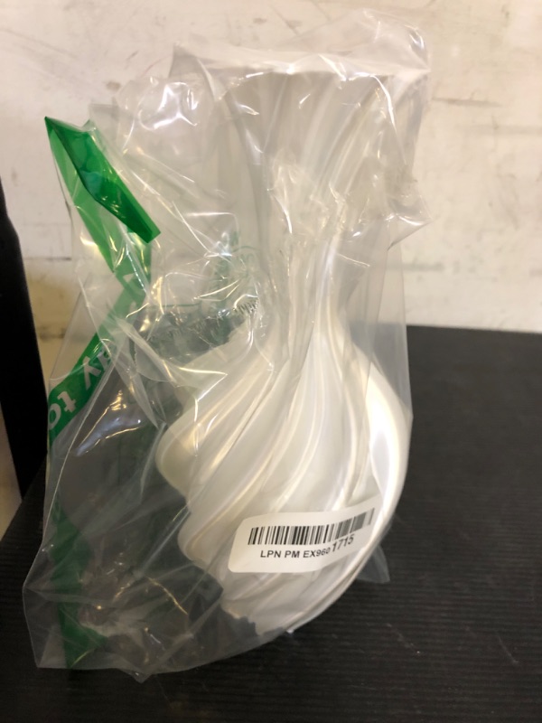 Photo 1 of 2025 New Modern Nordic Minimalist 3D Printed Vase -10.2-inch Silk Gloss Luxury Vase, Sculpture Twisted Design, Very Suitable for Dried Flowers, Living Room, Office, Home Decor(Pearl White)(1)