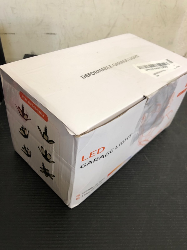 Photo 1 of LED Garage Light 2 Pack Super Bright 15000LM LED Shop Ceiling Lights 6500K Garage Lighting, 360°&180° Adjustable Basement Lights with 6 Deformable Panels Screw in E26 E27 Socket for Storage Barn Attic