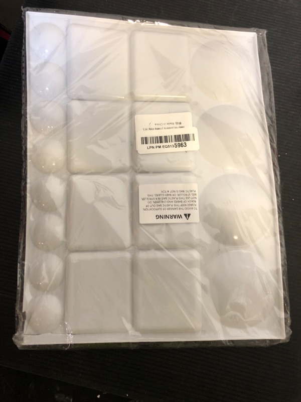 Photo 1 of Sweaty Pony 20 Well Watercolor Paint Tray Palette Pallet Acrylic Painting Mixing Plastic Artist Large Square Palette, 13 x 10 Inches, White, 1PCS
