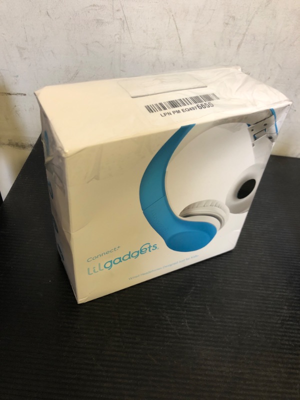 Photo 1 of LilGadgets Connect+ Wired Kids Headphones for School with Mic, Volume Limited & Noise Reduction, On-Ear Headset with Cord, SharePort Technology for Multiple Kids & SoftTouch Padding, Blue