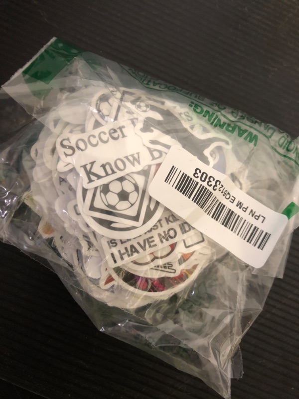 Photo 1 of 300 PCS Soccer Stickers for Kids, Waterproof Water Bottle Stickers Vinyl for Laptop Scrapbook Classroom School Students Prizes Gifts Soccer Party Favors for Kids Teens Boys Adults