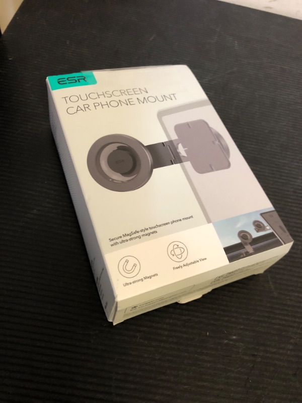 Photo 1 of ESR for MagSafe Car Mount, Car Phone Holder, Tesla Touchscreen Car Mount, Magnetic Phone Holder for Car, for iPhone 17/16/16e/15/14/13/12, S25, Pixel 10, Charging Not Supported(2 Metal Rings Included)
