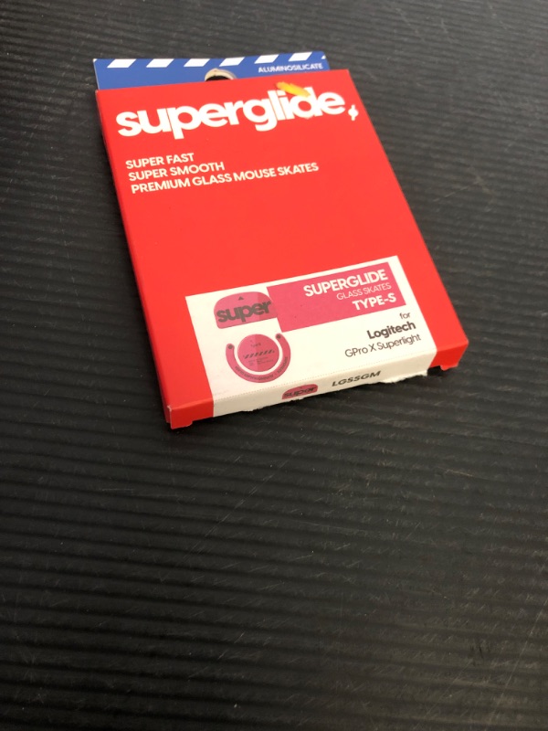 Photo 1 of Superglide Glass Mouse Skates - Super Smooth Glide, Polished Round Edge, Super Fast Gaming Mouse Feet with Durable Sole for Logitech G Pro X Superlight1 (Type-S, Magenta)