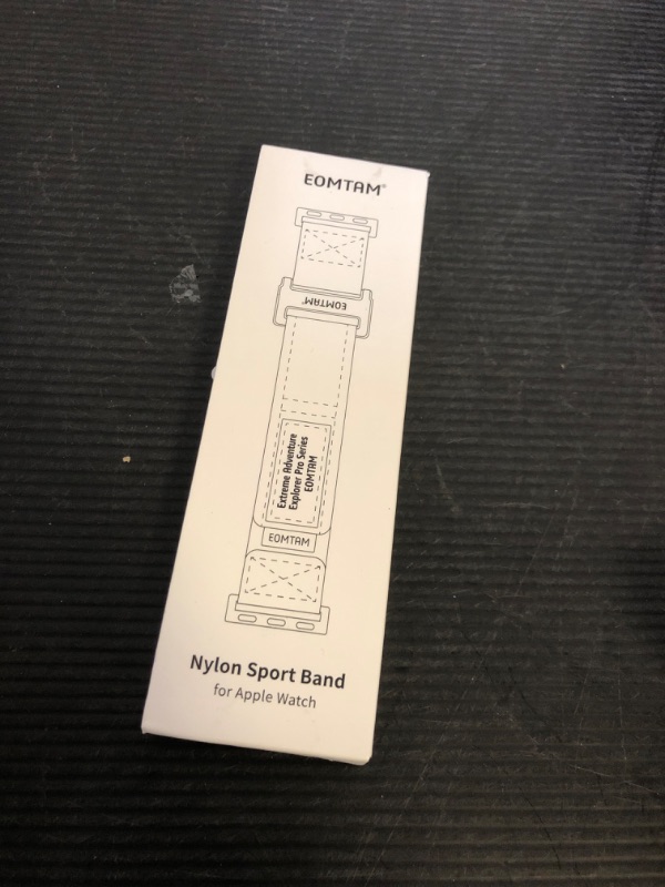 Photo 1 of EOMTAM Width 30MM Men Soft Nylon Strap for Apple Watch Band Ultra 2/1 49mm 45mm 44mm 42mm 41mm 40mm 38mm, Rugged Sport Woven Adjustable Wristband for iWatch Series 9 8 SE 7 6 5 4 3 (BlackUSA Flag,44X)