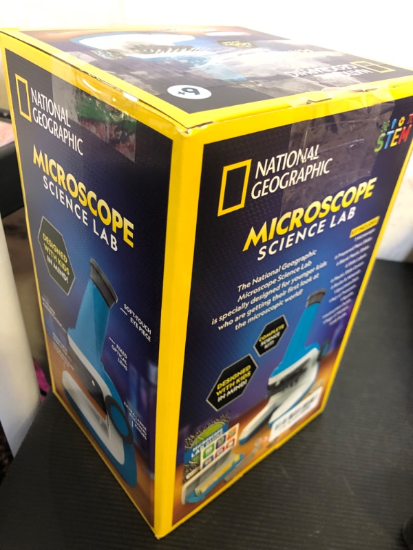 Photo 1 of National Geographic Microscope for Kids - Science Kit with an Easy-to-Use Kids Microscope, Up to 400x Zoom, Blank and Prepared Slides, Gifts for 6 7 8 9 & 10, STEM Project Toy (Amazon Exclusive)