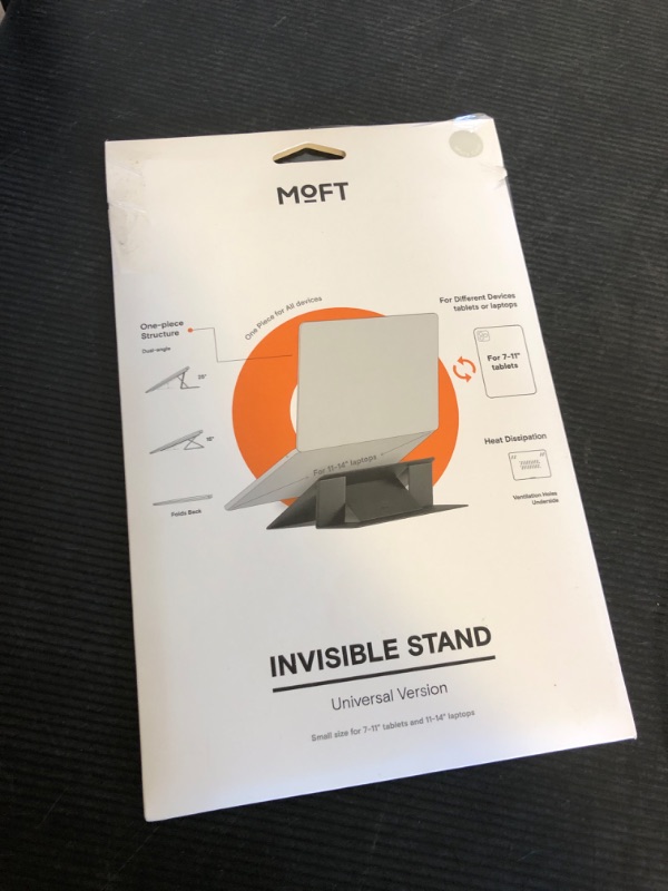Photo 1 of MOFT Invisible Laptop Stand for Desk, Stick-Free Tablet and Computer Stand with Dual-Angle, Foldable&Portable Laptop Riser Holder, Fits 7-11" Tablets&11-14" Laptops, Misty Cove (Non-Adhesive Version)