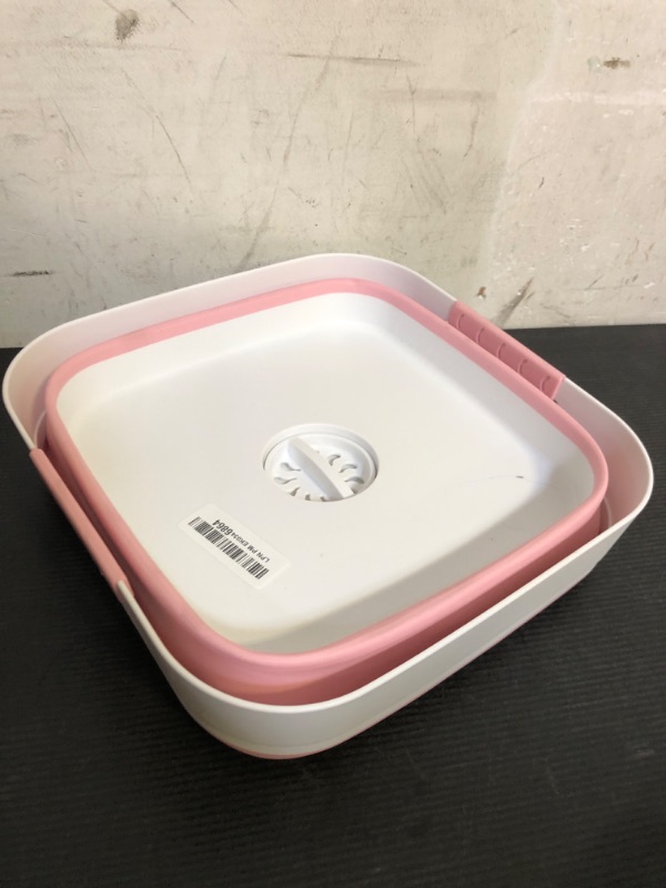 Photo 1 of GIMWA Wash Basin for Baby Bottles, Foldable, Versatile Wash Tub for Kitchen, RV, Outdoor Camping Sink, Sturdy & Easy to Clean, Space Saving Plastic Dish tub (Pink)