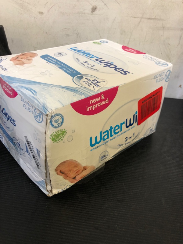 Photo 1 of exp date 04/2027--WaterWipes Sensitive+ Newborn & Baby Wipes, 3-In-1 Cleans, Cares, Protects, 99.9% Water, Unscented & Hypoallergenic, 720 Count (12 Packs)