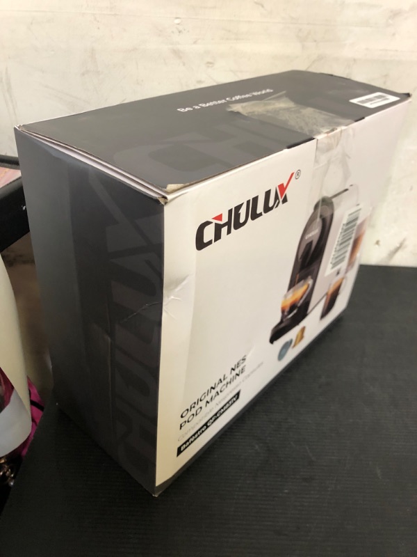 Photo 1 of CHULUX Mini Espresso Machine, 20 Bar Single Cup Coffee Maker, Dual Brew Modes for Espresso and Lungo, 1400W Fast Brewing, Mystic Black (Upgrade Model)