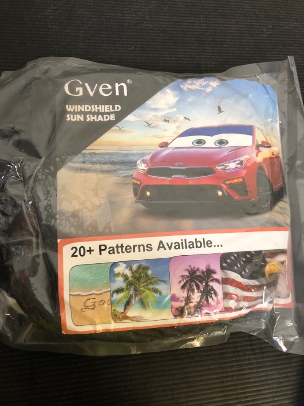 Photo 1 of Gven- The Original Patented Car Eyes Windshield Sun Shade 2025 Windshield Cover Automotive Interior Sun Protection Front Windshield Sun Visor Protector Blocks UV Rays Keep Your Vehicle Cool (Black, S)