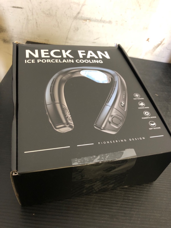 Photo 1 of Neck Fan Portable Air Conditioners Personal Fans, Ergonomic Fan with Cooling Plate, Type-C 8000mAh Rechargeable 3D Airflow Wearable LED Screen 3 Modes Gifts for Men Women Outdoor Travel Indoor
