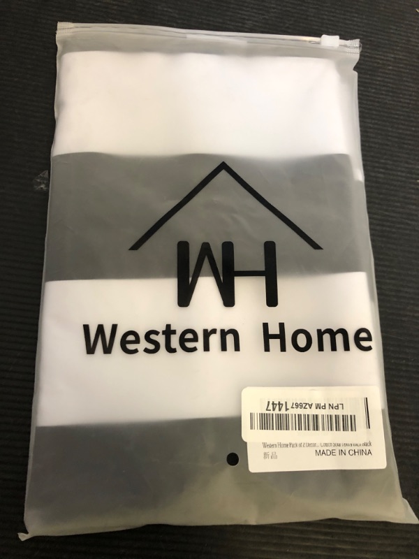 Photo 1 of WESTERN HOME WH Pack of 2 Decorative Outdoor Waterproof Striped Throw Pillow Covers Polyester Garden Modern Farmhouse Striped Cushion Cases for Patio Tent Balcony Couch Sofa 18x18 inch Black