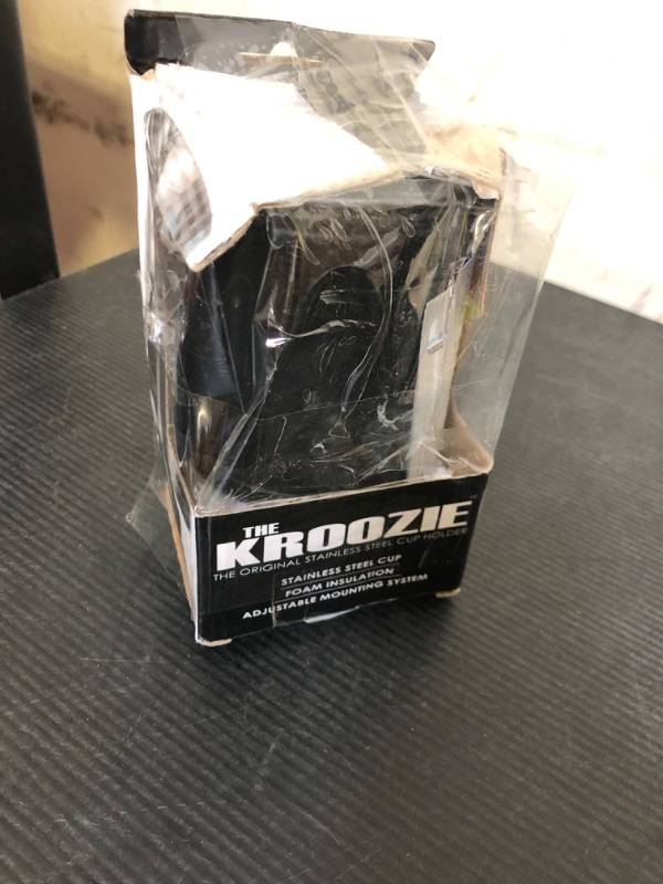 Photo 1 of Kroozie 2.0 Bike Bottle Holder – Sturdy, Stainless Steel Bike Cup Holder for Handlebars, Horizontal Bars, & Cups up to 30 Oz. – Stroller, Cruiser, Scooter, & Ebike Accessories, Flat Black