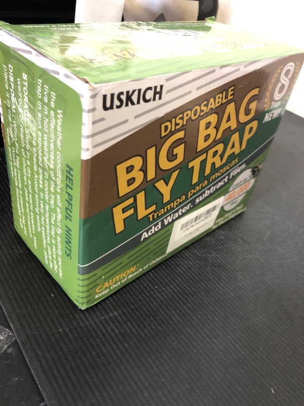 Photo 1 of 8 Pack Outdoor Hanging Fly Traps, Disposable Flies Killer Trap Bag Catcher with Natural Attractant Bait Bug Catcher and Flying Insect Trap for Outdoor Family Farm Park Orchard Garden