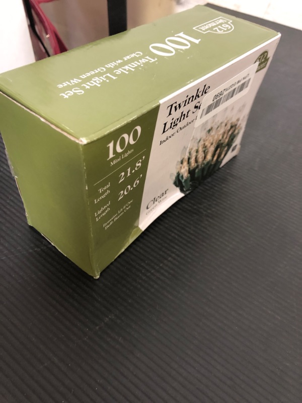 Photo 1 of 612 Vermont 100 Clear Christmas Lights, 12 Lights Twinkle, Indoor and Outdoor Use, Connect up to 4 Sets, Lighted Length 20.6', Total Length 21.8'