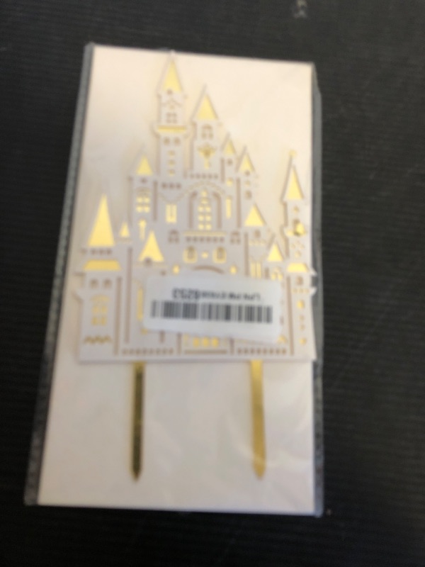 Photo 1 of Double Layer White and Gold Big Castle Acrylic Cake Topper Photo Booth Props Birthday Party Decoration Celebrations for Boys and Girls