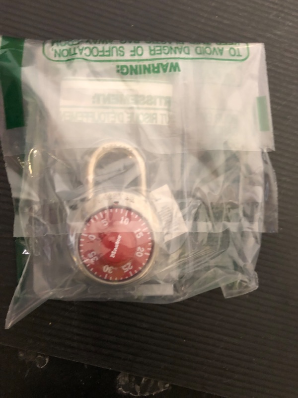 Photo 1 of Master Lock 1504D Locker Lock Combination Padlock, 1 Pack, Red
