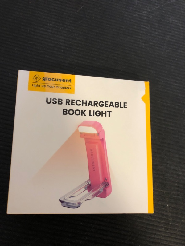 Photo 1 of Glocusent USB Rechargeable Book Light for Reading in Bed, Portable Clip-on LED Reading Light, 3 Amber Colors & 5 Brightness Dimmable, Compact & Long Lasting, Perfect for Book Lovers, Kids