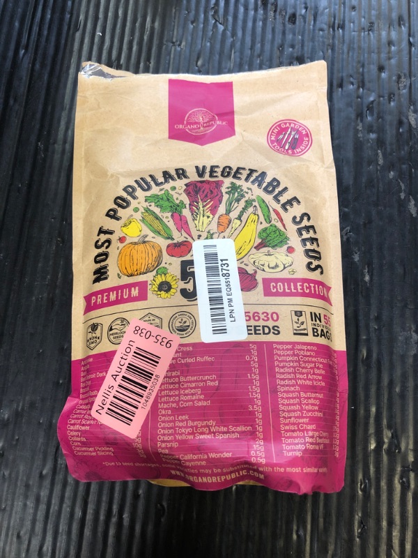 Photo 1 of 55 Vegetable Seeds Variety Pack - 35,600+ Non-GMO Heirloom Seeds for Planting Vegetables and Fruits in Individual Seed Packets, Home Garden Seeds for Hydroponic, Indoor and Outdoors Gardening