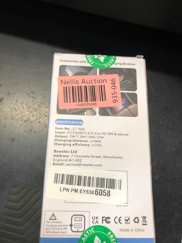 Photo 1 of Wireless Charging Pad for Car, REESTECQI 15W Wireless Car Charger Pad Type C Charging Mat Non Slip [PD 40W Car Charger Incl] for Airpods iPhone 16/15/14/13/12, Samsung S24/S23/S22 (30CM Cable)