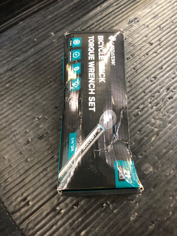 Photo 1 of LIBRATON Bike Torque Wrench 1/4", 2-14 Nm, 72-Tooth Gear Torque Wrench, 0.1 Nm Micro Click Torque Wrench Set, Hex & Torx Impact Bits, Nut drivers, Impact to 1/4" HEX Converter, Bicycle Repair Kit