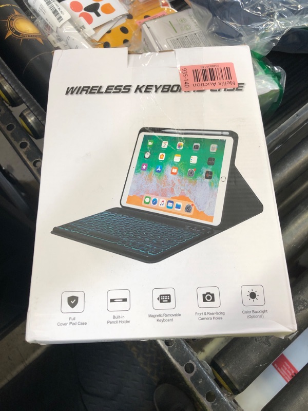 Photo 1 of Keyboard Case for iPad 9.7 inch 5th 6th Generation,360° Rotatable iPad Air 2 Keyboard Case with Pencil Holder(2018/2017/2014),7 Color Backlit Bluetooth Keyboard Smart Folio Tablet Cover(Rose Gold)