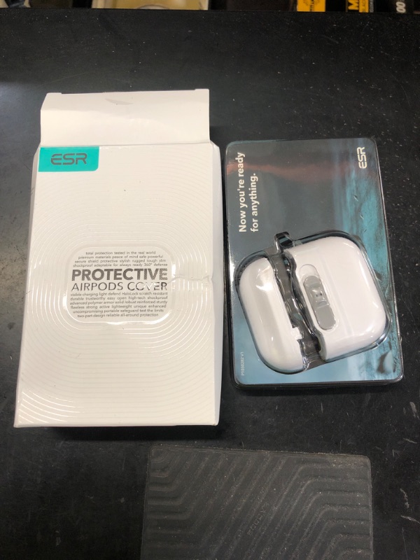 Photo 1 of ESR for AirPods 4 Case, Compatible with AirPods 4 Generation Case (2024)(USB-C), MagSafe Compatible, Magnetic Lid Lock, Drop-Proof Protection Cover with Lanyard, Pulse Series,White