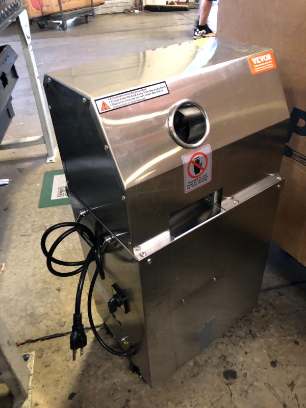 Photo 1 of VEVOR Electric Sugar Cane Juicer, 800W Sugarcane Juicer Machine with 661LBS/H High Output, 3 Stainless Steel Rollers, 2.4" Large Inlet, Sugarcane Juice Extractor Squeezer on Wheels for Home/Commercial